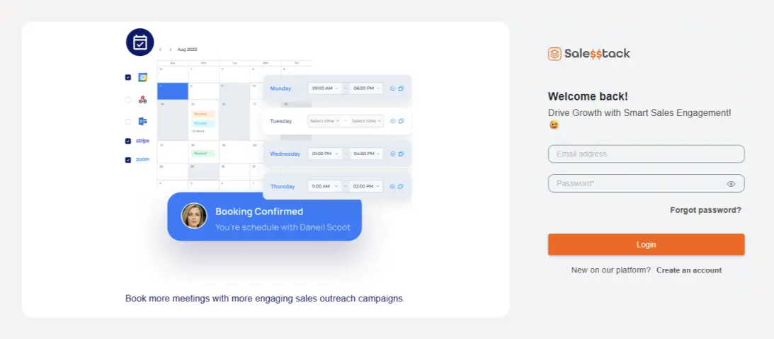 SalesStack email deliverability checker login